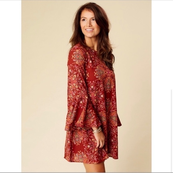 ALATR'D State Satori Long Sleeve Dress Medium Boho - Picture 3 of 9